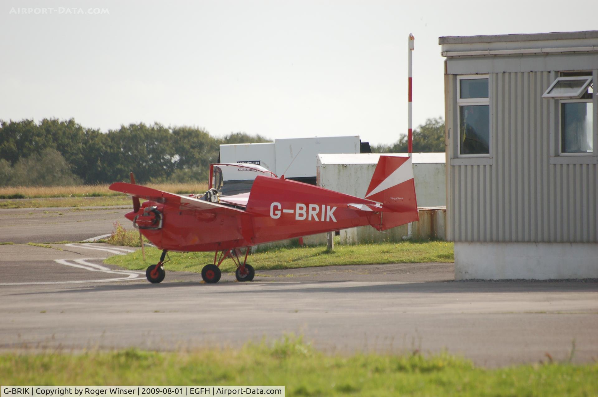 G-BRIK, 1977 Tipsy T-66 Nipper 3 C/N PFA 025-10174, Visiting Swansea Airport.
