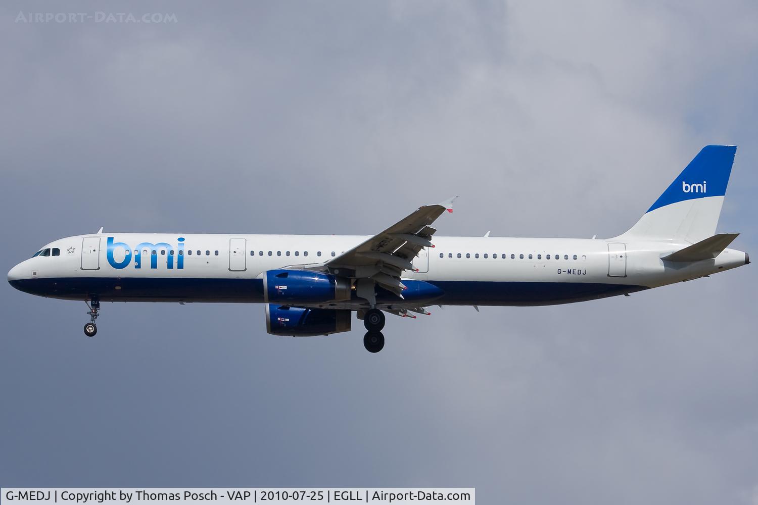G-MEDJ, 2004 Airbus A321-231 C/N 2190, BMI British Midland