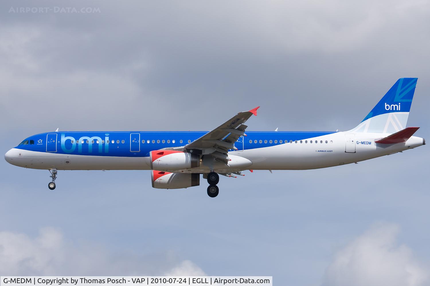 G-MEDM, 2006 Airbus A321-231 C/N 2799, BMI British Midland