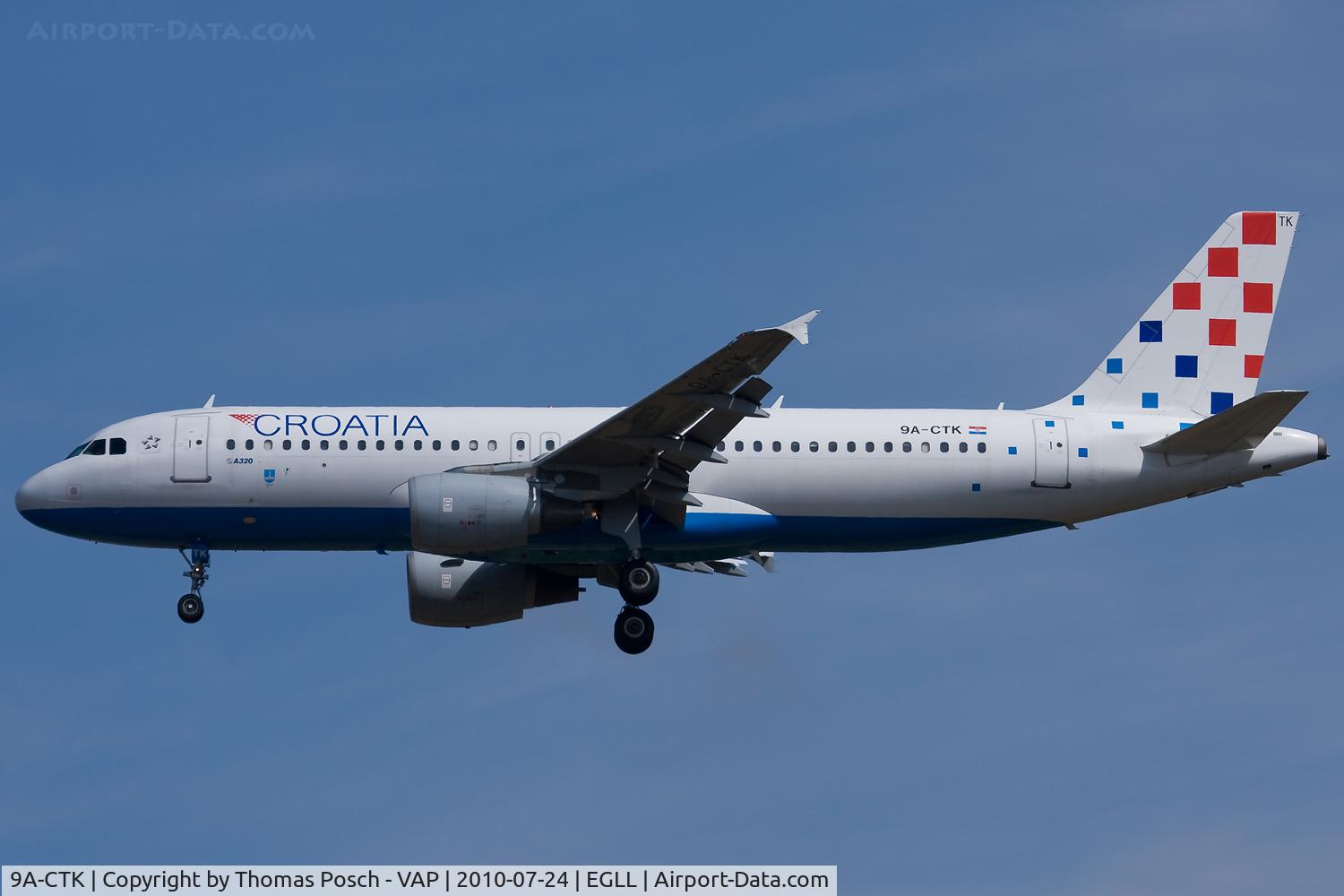 9A-CTK, 2000 Airbus A320-214 C/N 1237, Croatia Airlines