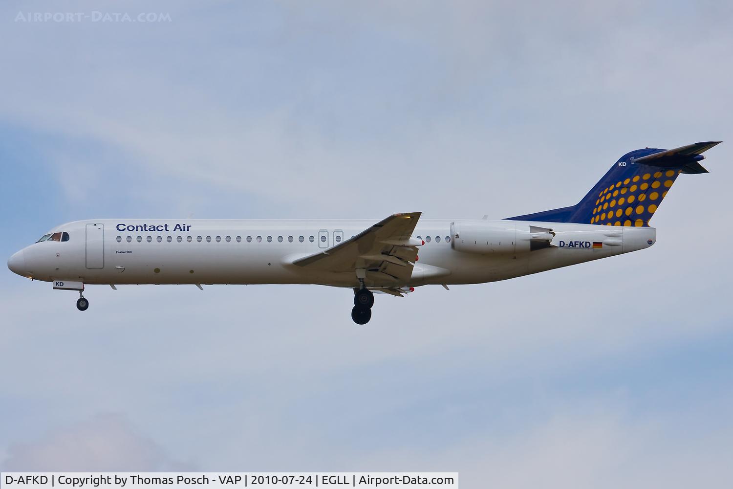 D-AFKD, 1994 Fokker 100 (F-28-0100) C/N 11500, Lufthansa