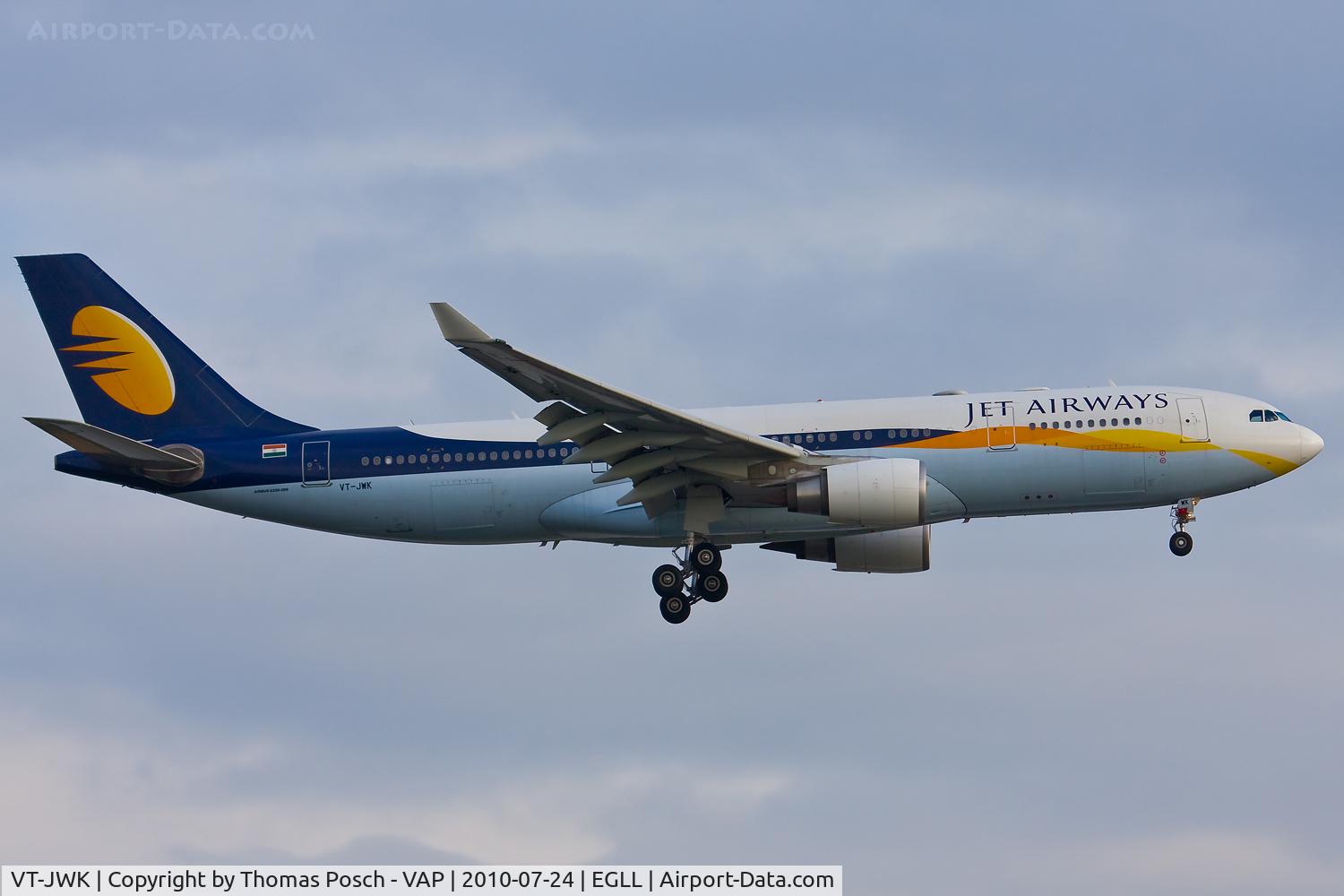 VT-JWK, 2007 Airbus A330-203 C/N 888, Jet Airways