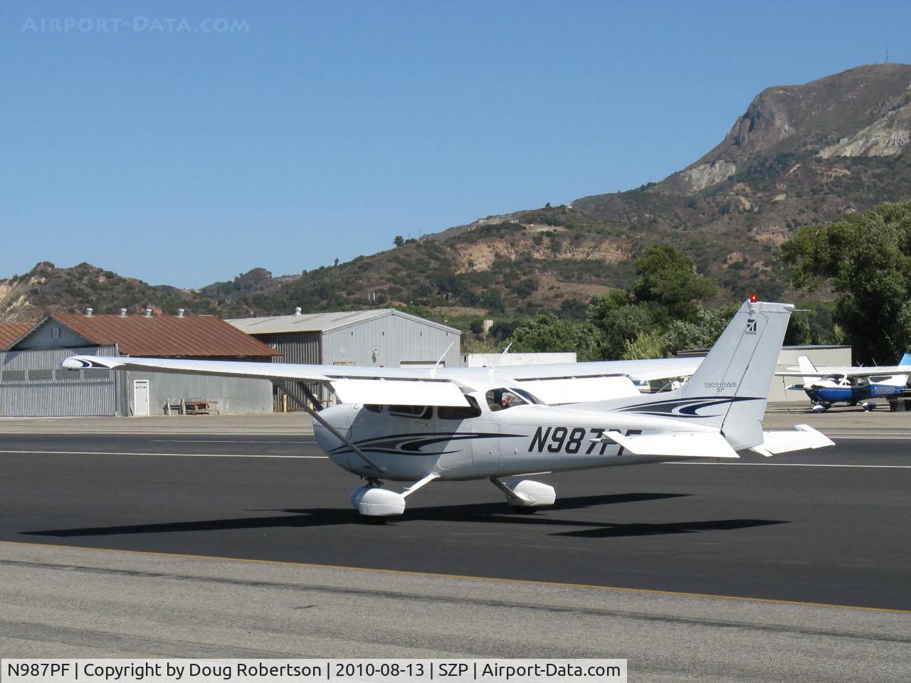 N987PF, 2005 Cessna 172S C/N 172S9785, 2005 Cessna 172S SKYHAWK SP, Lycoming IO-360-L2A 180 Hp, taxi back
