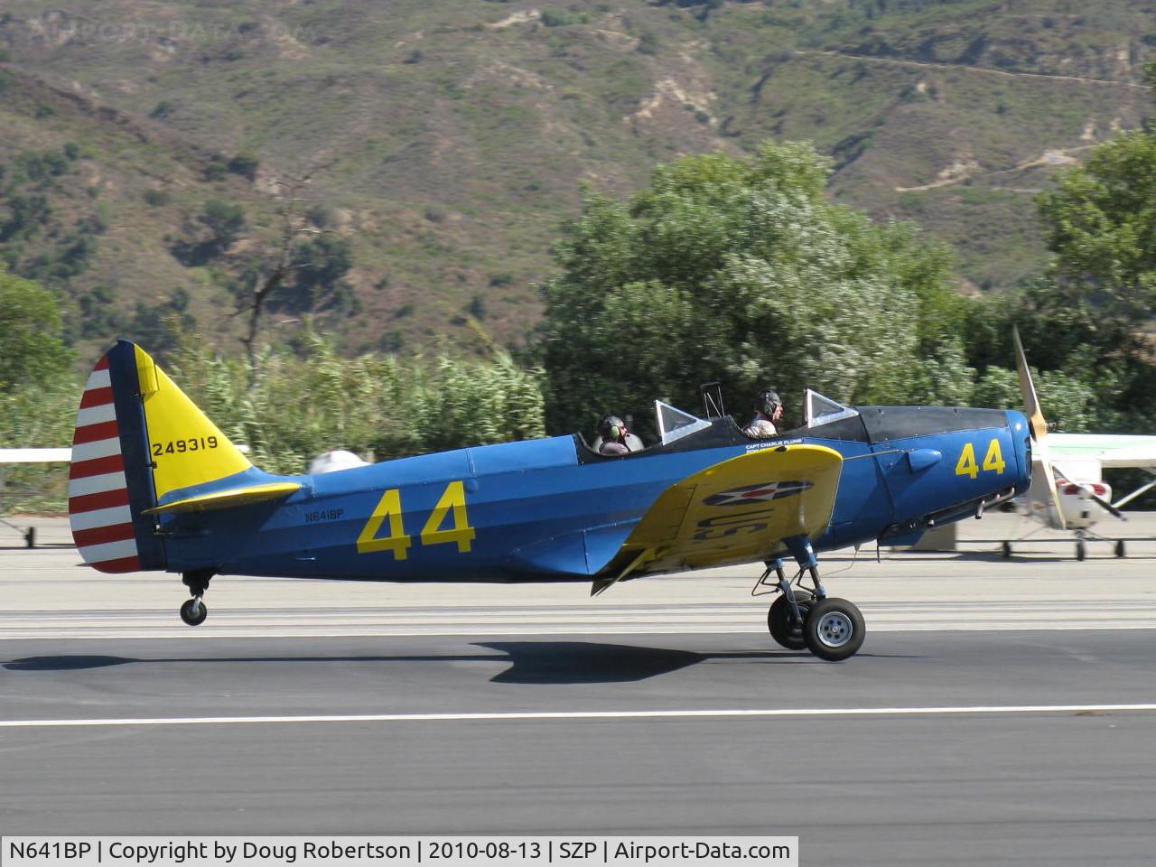 N641BP, Fairchild M-62A C/N 274HO, Fairchild M-62A CORNELL as PT-19, Franklin 6-440-5 inverted inline 200 Hp, landing roll Rwy 22