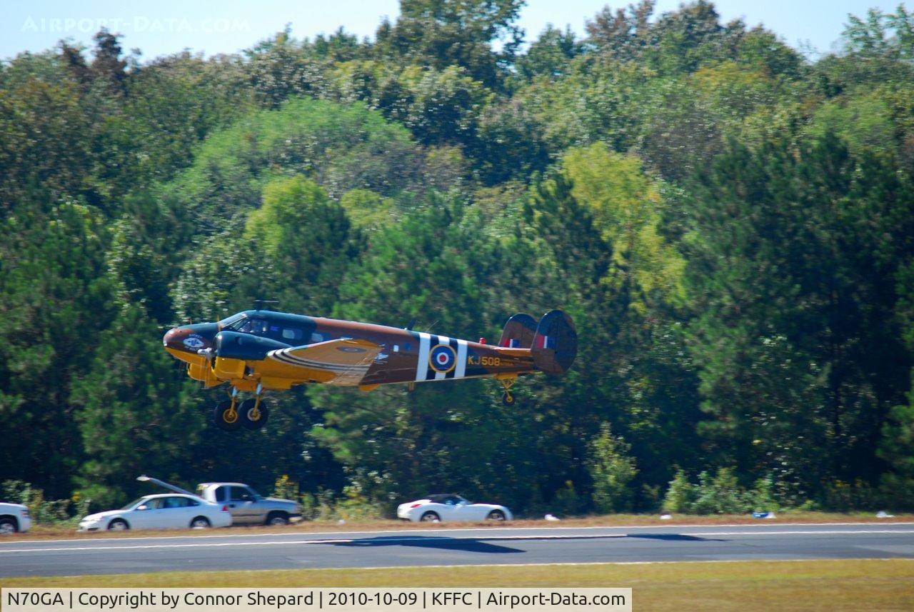 N70GA, 1946 Beech D18S C/N A-177, twin beech taking off
