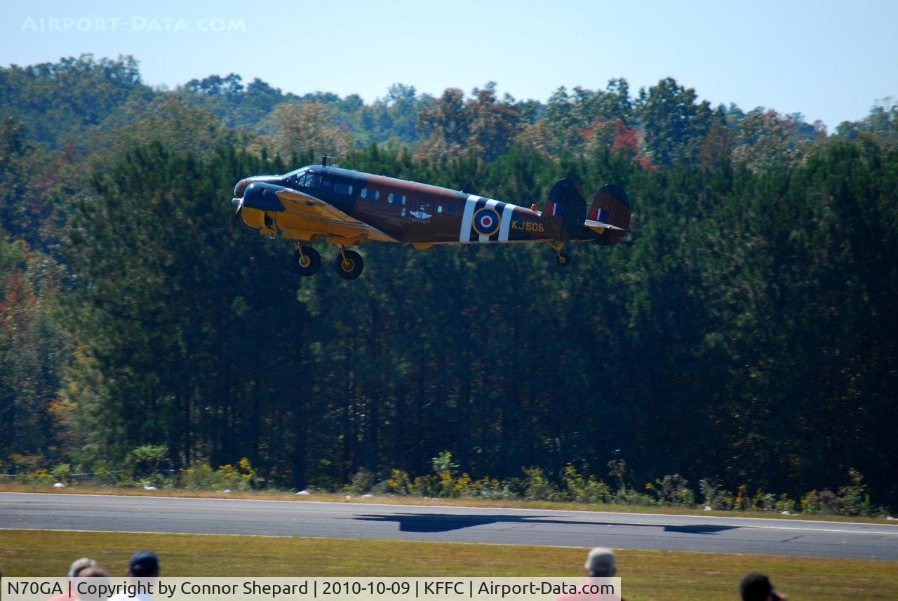 N70GA, 1946 Beech D18S C/N A-177, taking off