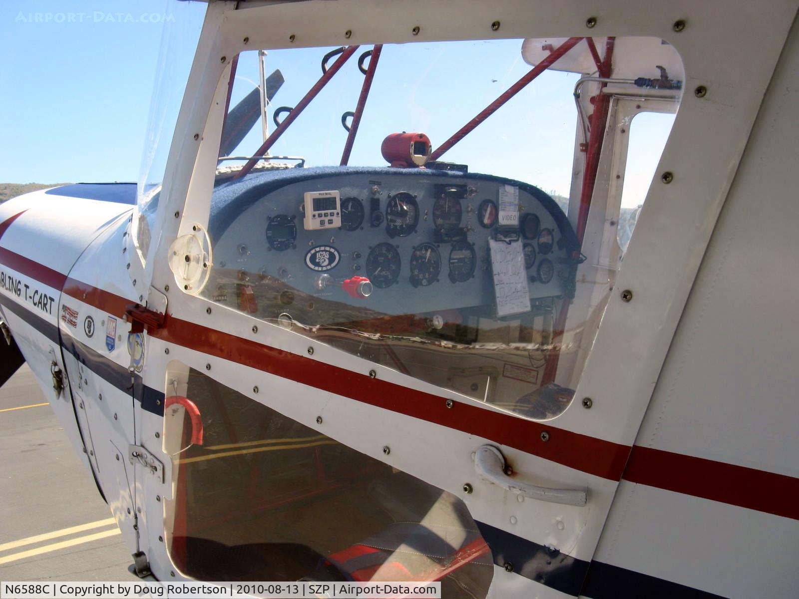 N6588C, 1992 Taylorcraft/Swick T-Clips C/N 1, 1992 McCain SWICK-CLIP-T, (aerobatic-modified Taylorcraft), panel