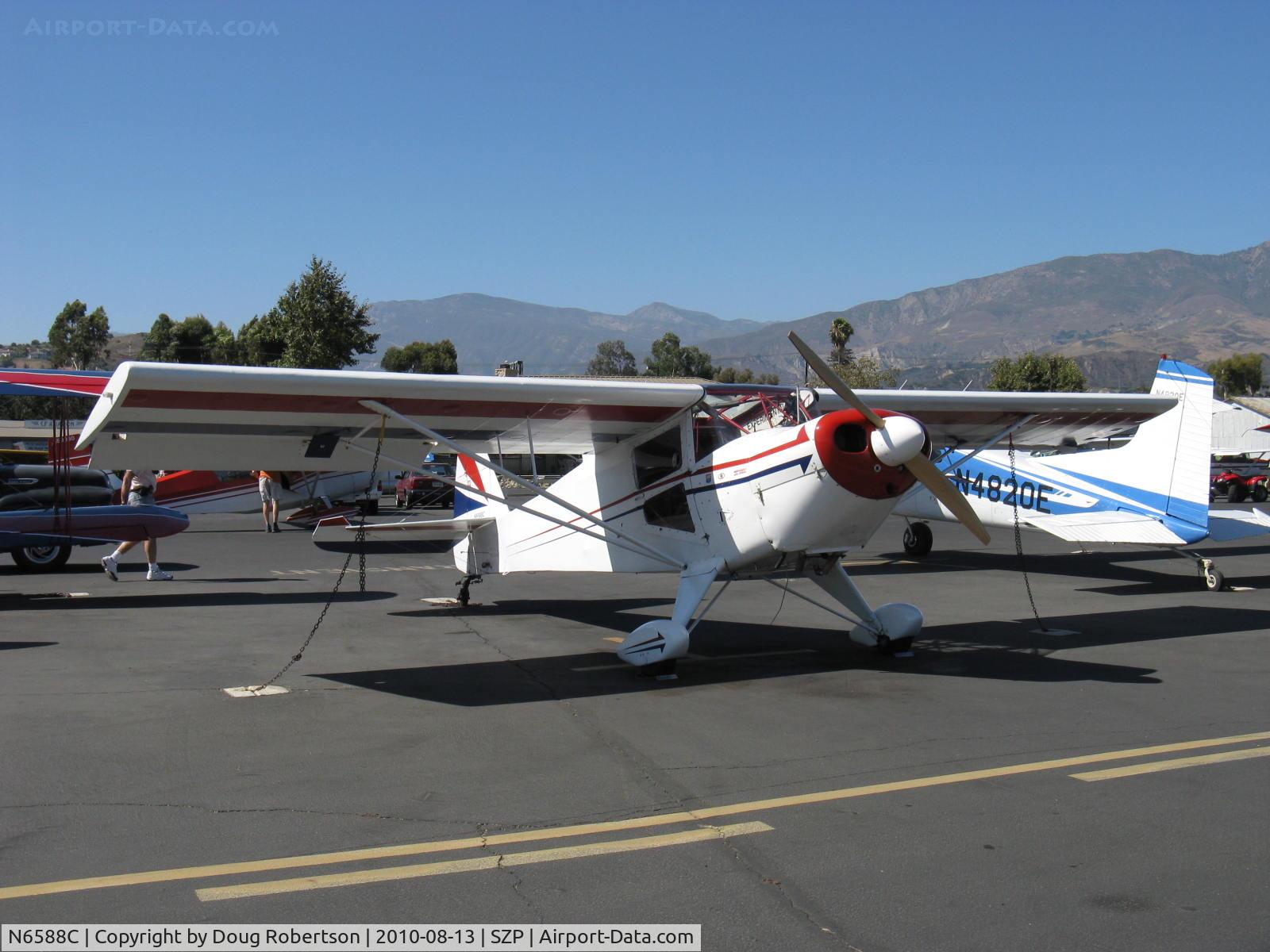 N6588C, 1992 Taylorcraft/Swick T-Clips C/N 1, 1992 McCain SWICK-CLIP-T (aerobatic-modified Taylorcraft), Lycoming O-235 120 Hp, aileron spades, Experimental class