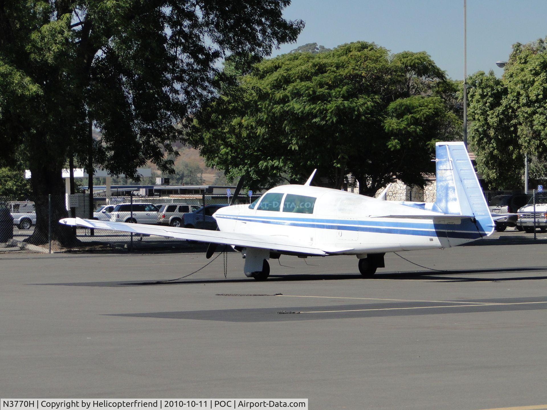 N3770H, 1979 Mooney M20J 201 C/N 24-0936, Tied down and parked in transient parking