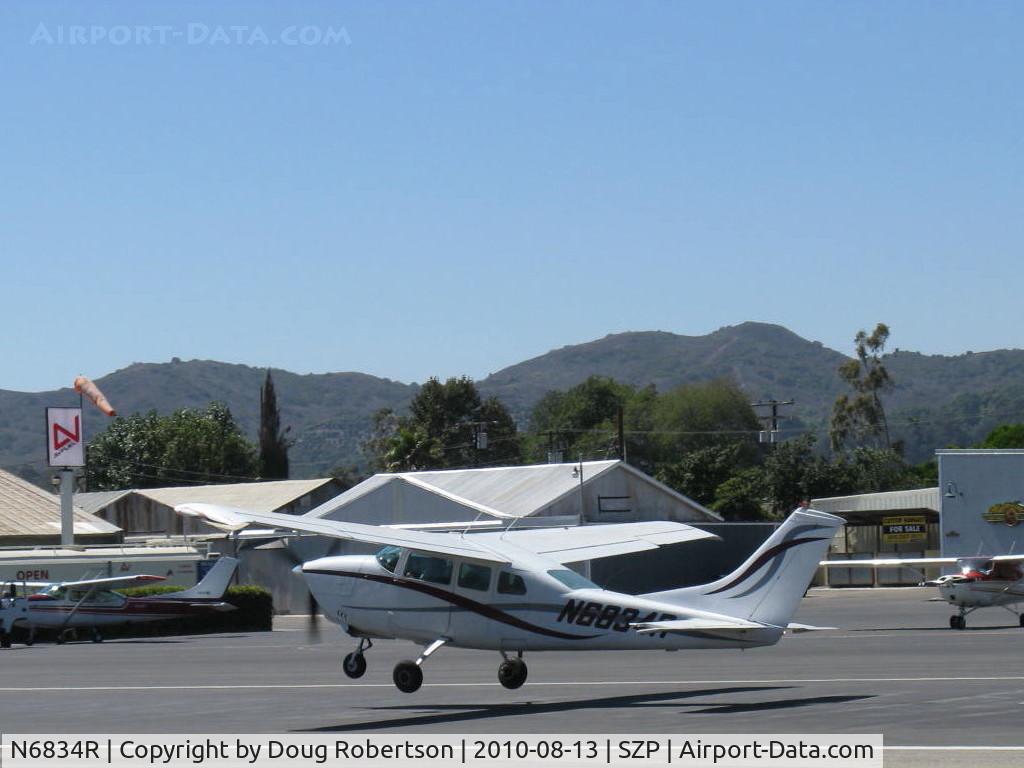 N6834R, 1966 Cessna T210G Turbo Centurion C/N T210-0234, 1966 Cessna T210G TURBO CENTURION, Continental TSIO-520-C 285 Hp, liftoff  Rwy 22