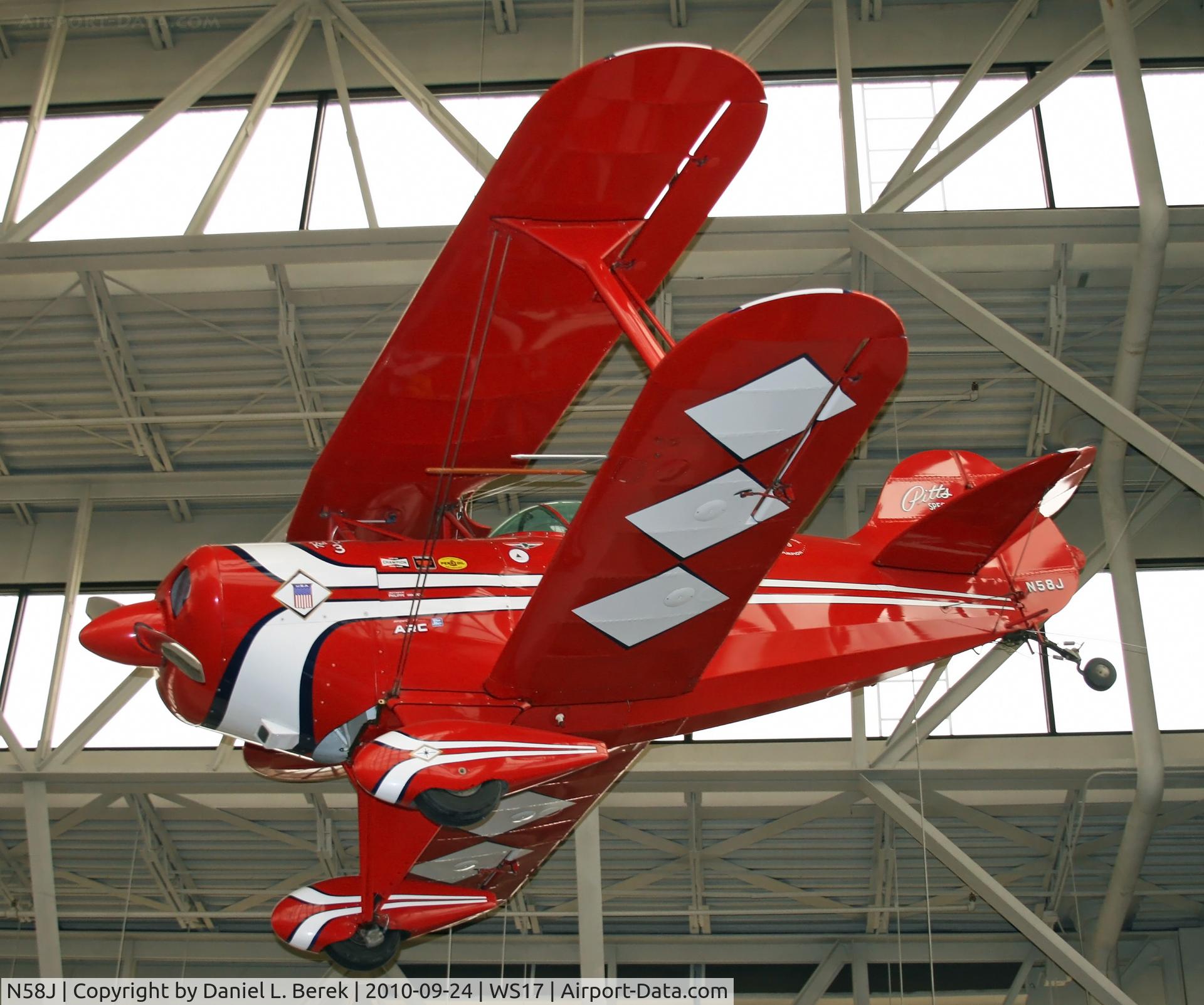 N58J, 1971 Pitts P-7 C/N 107, Formerly of the Red Devils, this Pitts special now adorns the foyer of the EAA AirVenture Museum.
