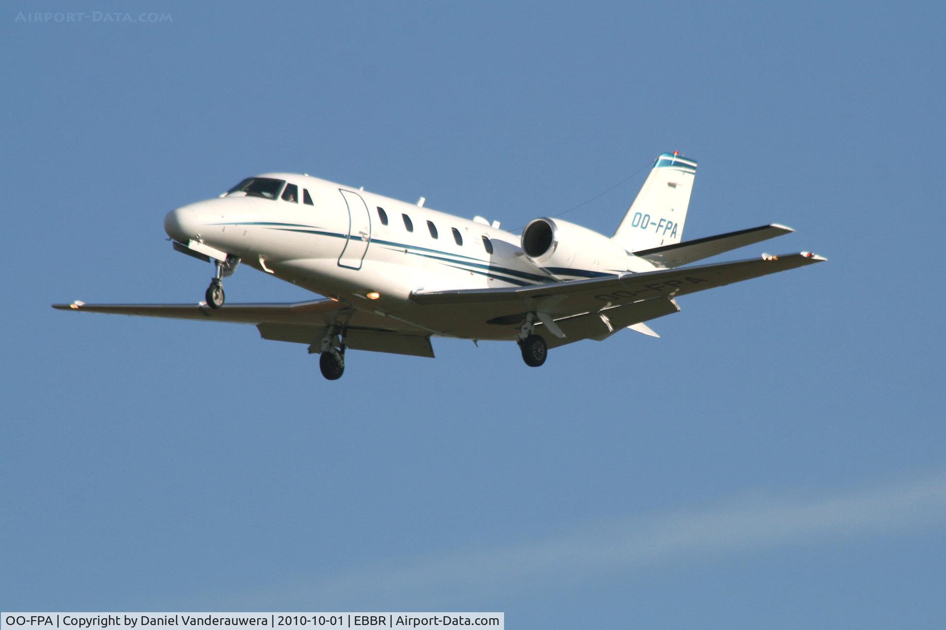 OO-FPA, 2002 Cessna 560XL  Citation Excel C/N 560-5248, Arrival to RWY 25L