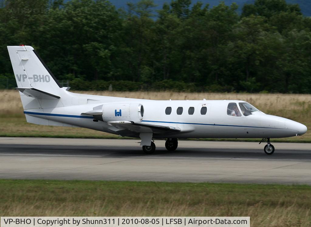 VP-BHO, 1981 Cessna 501 Citation I/SP C/N 501-0207, Taking off rwy 16