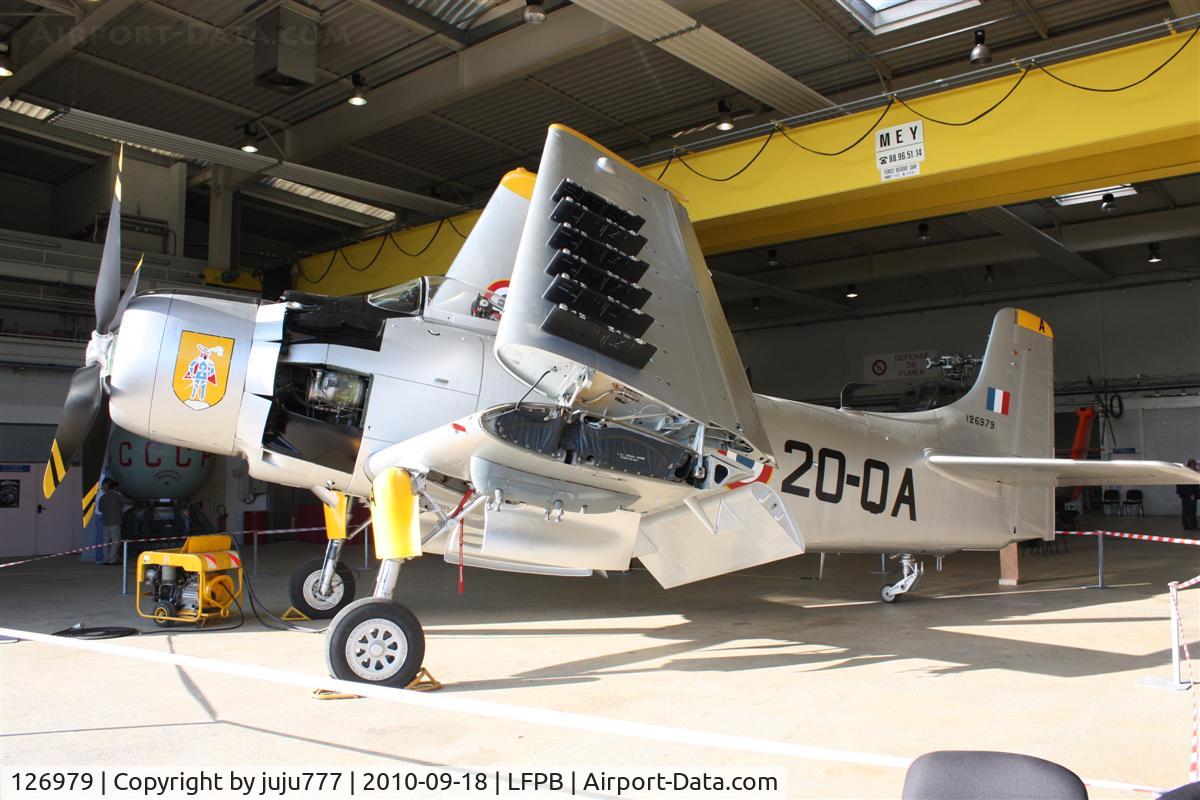 126979, Douglas AD-4N Skyraider C/N 7779, on dispaly at Dugny