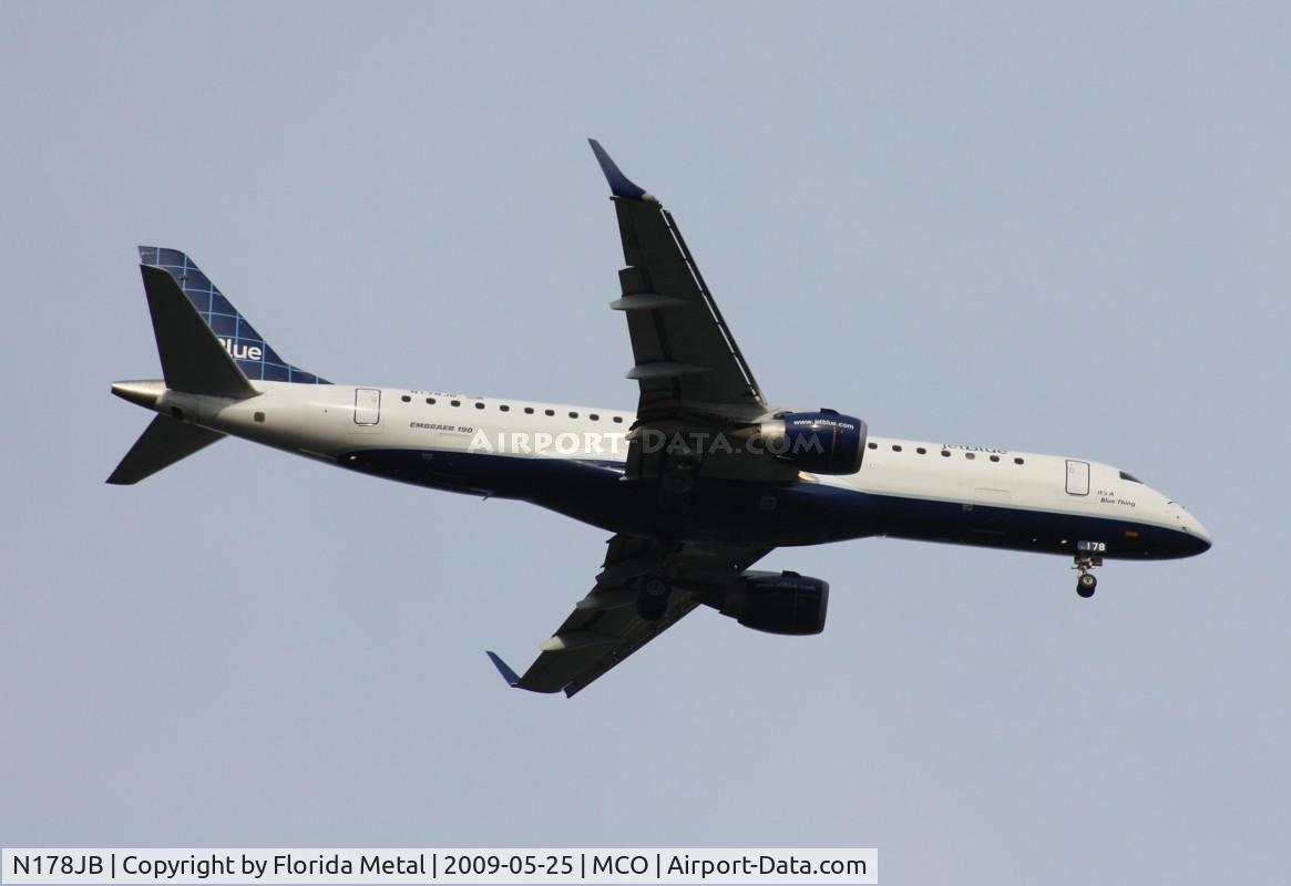 N178JB, 2005 Embraer 190AR (ERJ-190-100IGW) C/N 19000004, Jet Blue E190