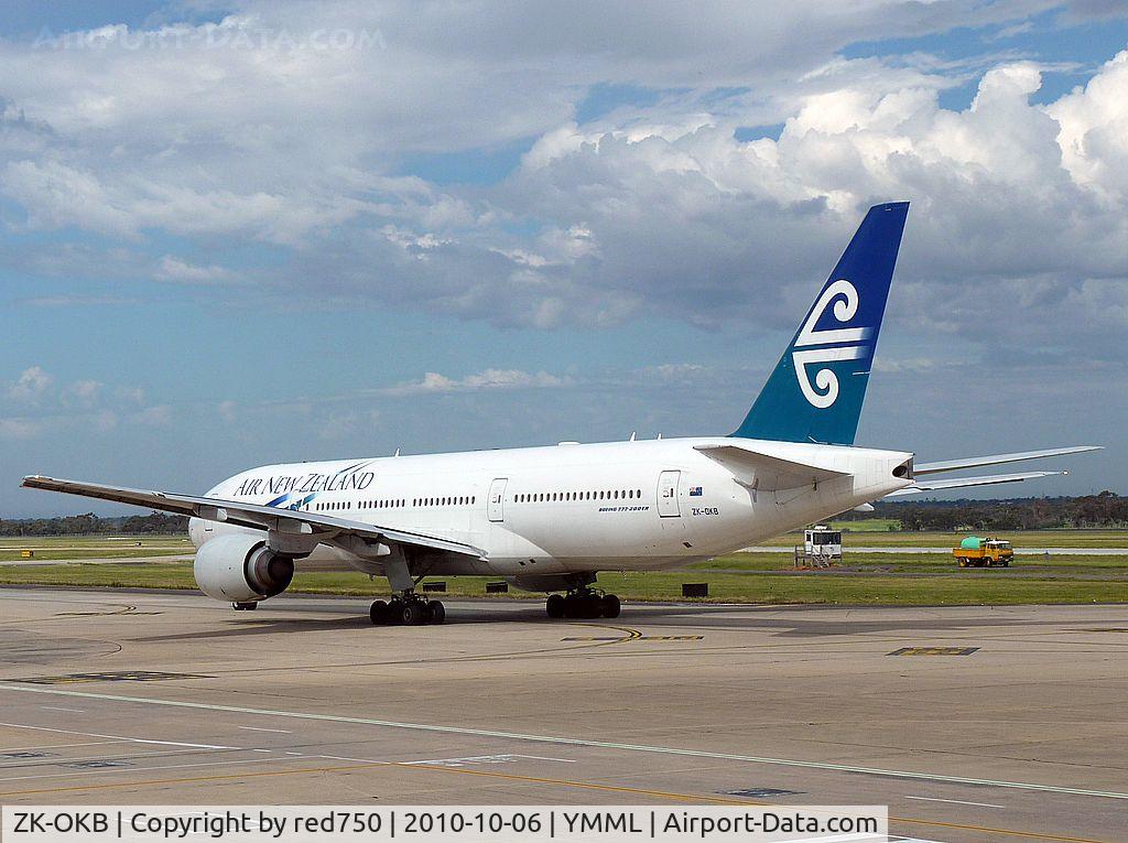 ZK-OKB, 2005 Boeing 777-219/ER C/N 34376, Air New Zealand Boeing 777 at Melbourne