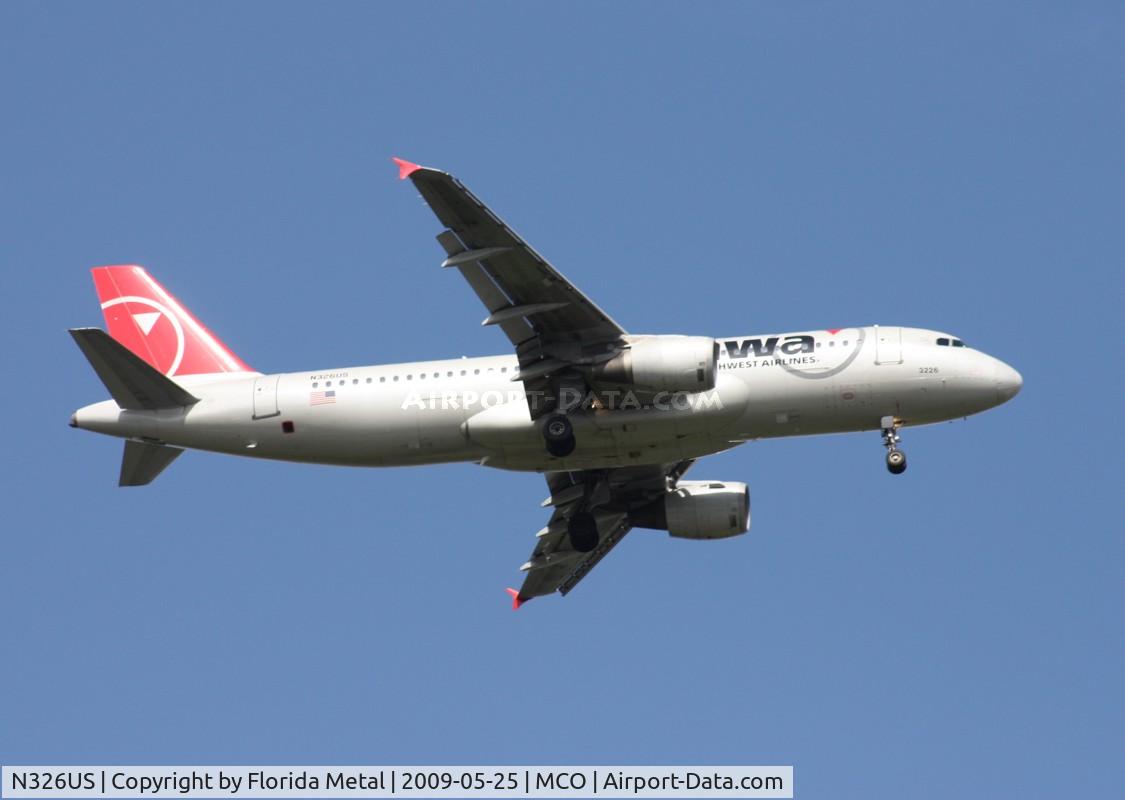 N326US, 1992 Airbus A320-211 C/N 282, Northwest A320