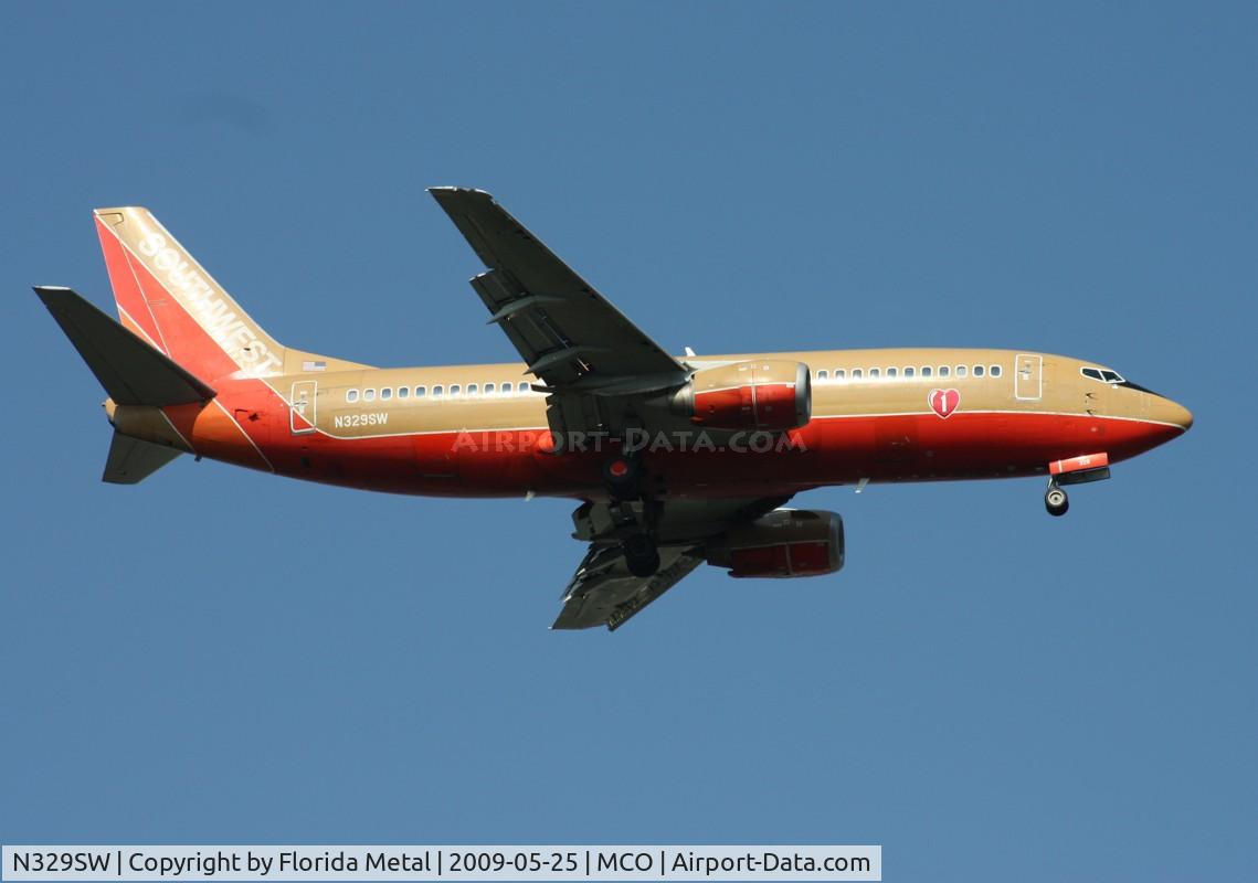 N329SW, 1988 Boeing 737-3H4 C/N 23693, Southwest 737-300