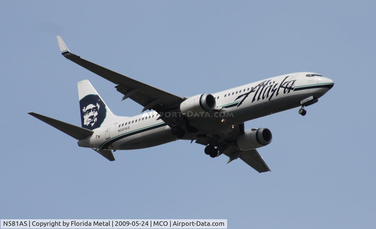 N581AS, 2007 Boeing 737-890 C/N 35188, Alaska 737-800