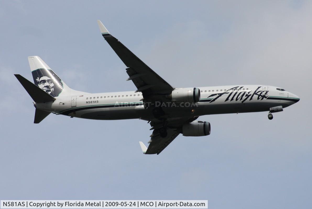 N581AS, 2007 Boeing 737-890 C/N 35188, Alaska 737-800