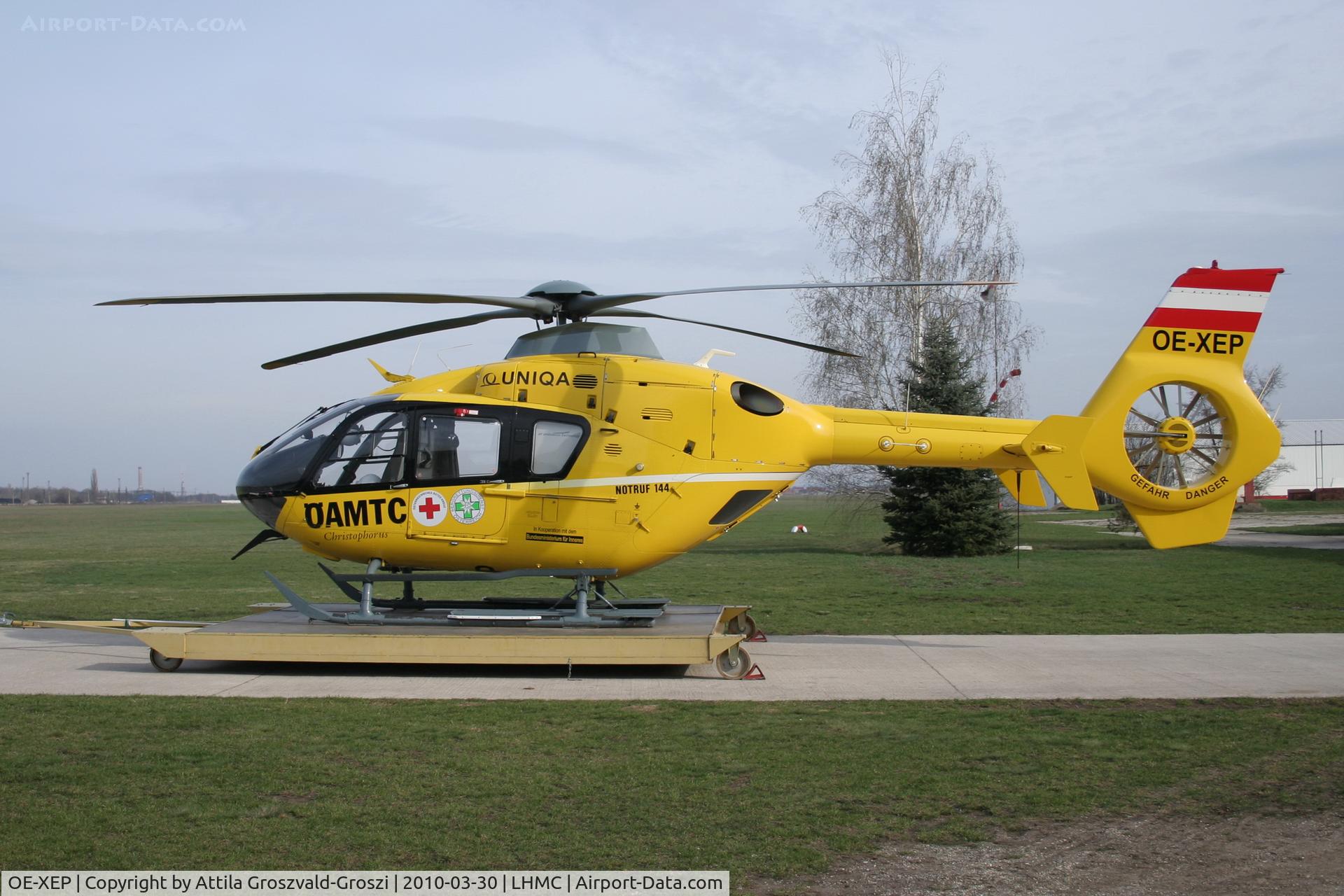 OE-XEP, 2001 Eurocopter EC-135T-2 C/N 0210, Miskolc Airport, Hungary