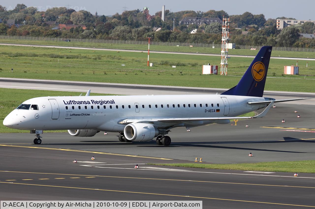 D-AECA, 2009 Embraer 190LR (ERJ-190-100LR) C/N 19000327, Lufthansa CityLine, Embraer ERJ-190LR (ERJ-190-100 LR), CN: 19000327, Aircraft Name: Deidesheim