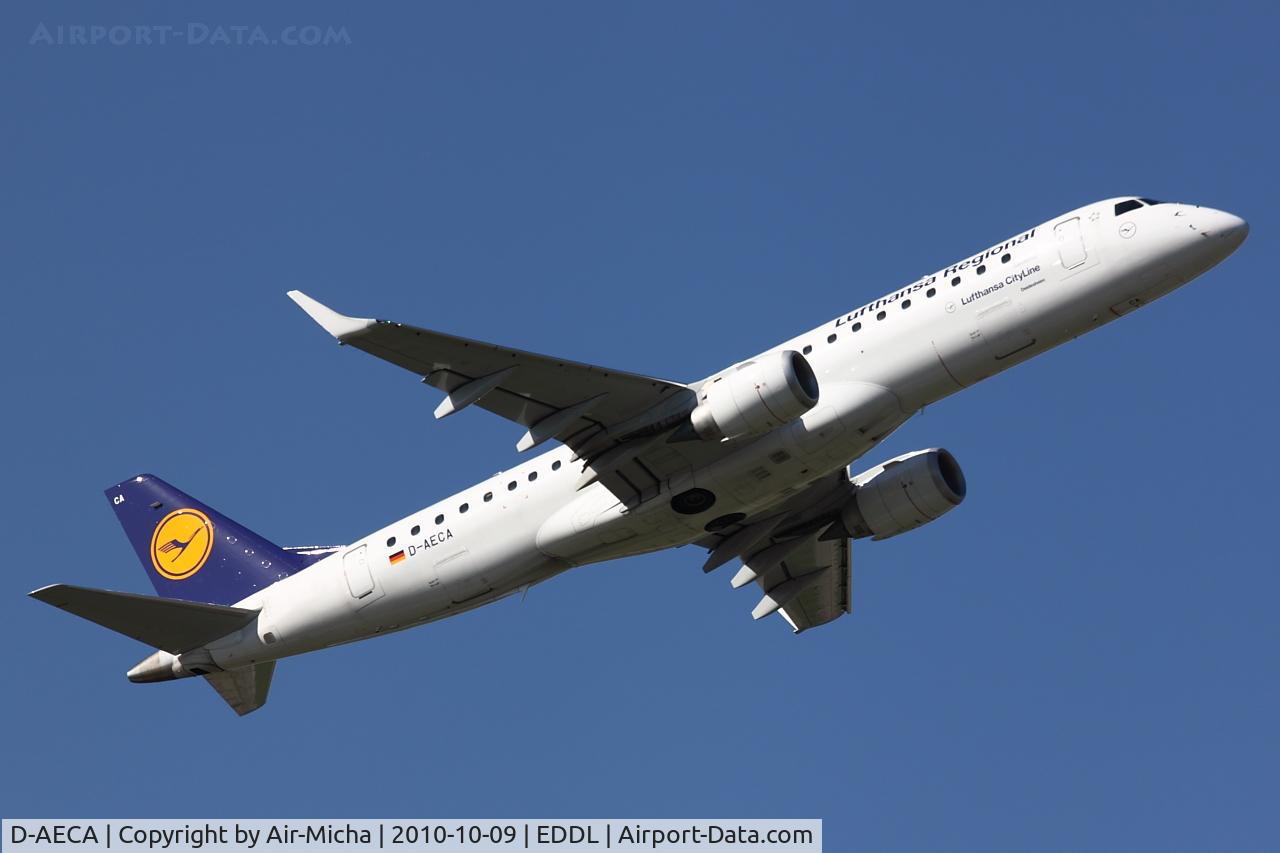 D-AECA, 2009 Embraer 190LR (ERJ-190-100LR) C/N 19000327, Lufthansa CityLine, Embraer ERJ-190LR (ERJ-190-100 LR), CN: 19000327, Aircraft Name: Deidesheim