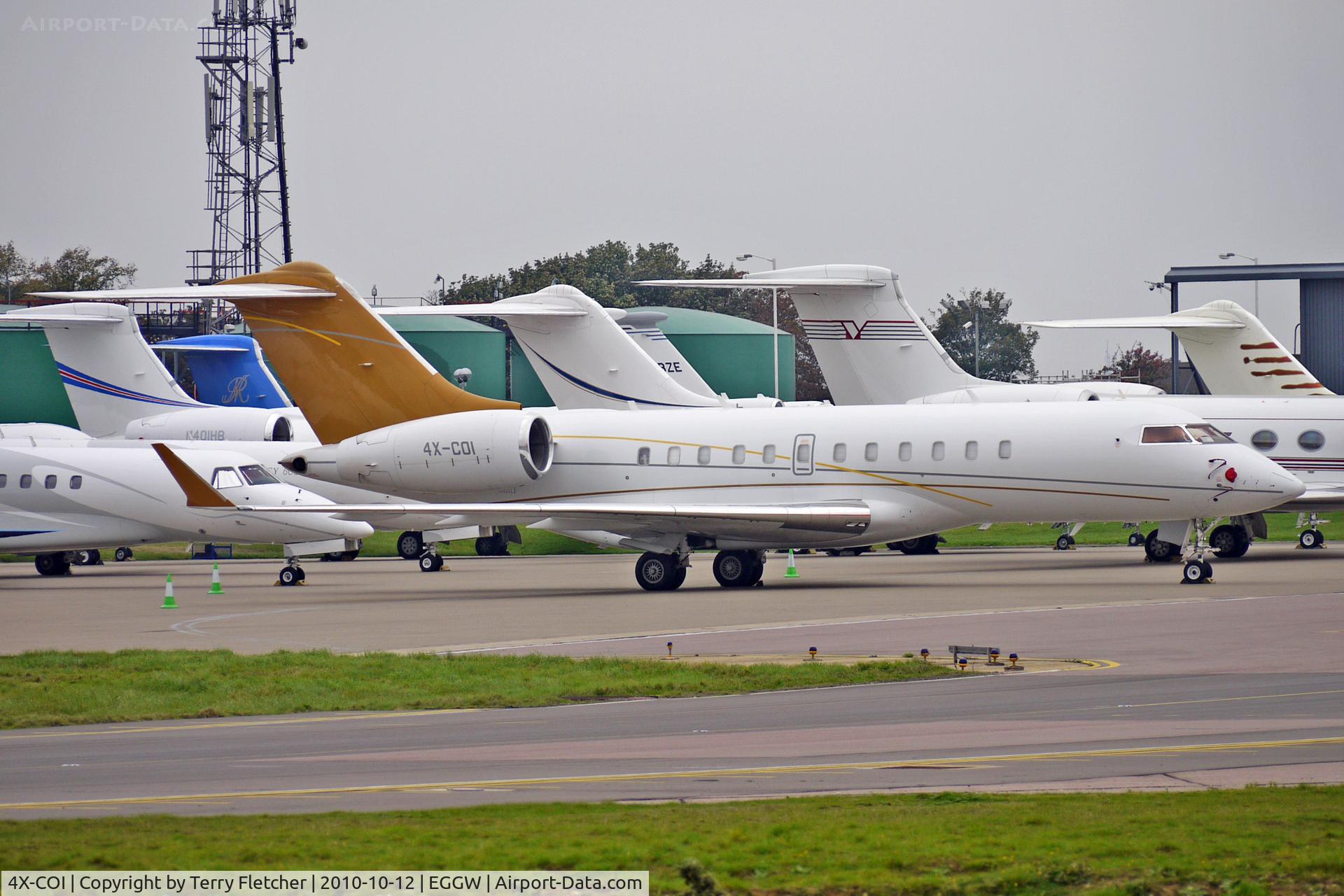 4X-COI, 2002 Bombardier BD-700-1A11 Global 5000 C/N 9130, Global Express at Luton