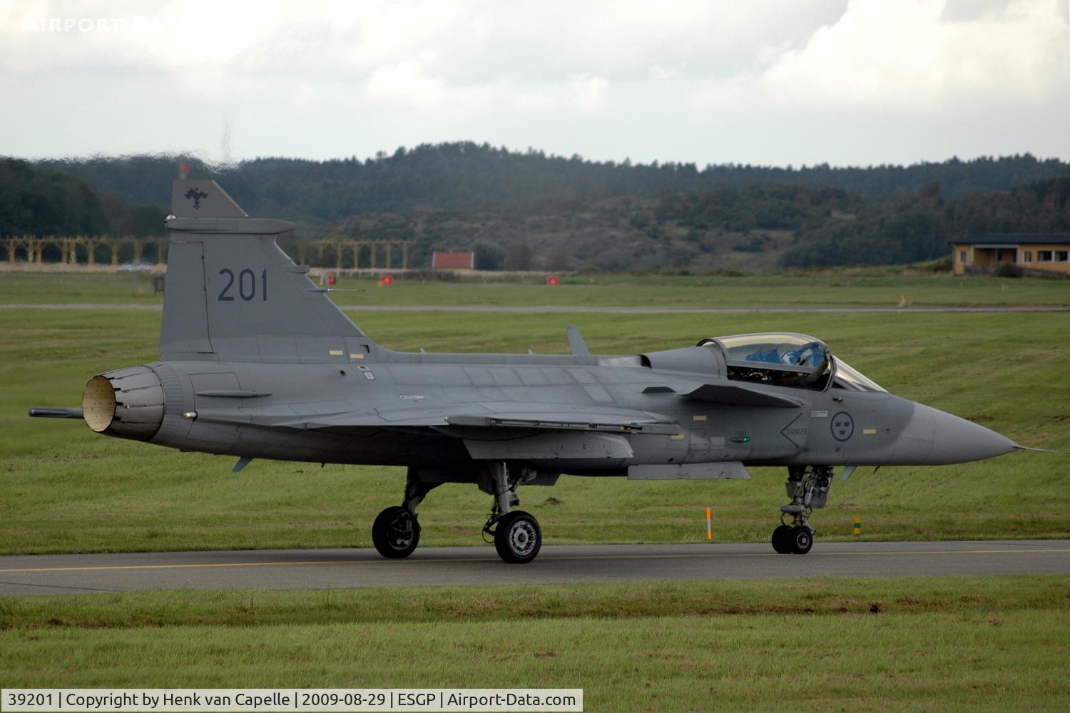 39201, Saab JAS-39A Gripen C/N 39201, JAS 39A Gripen taxying after a display.