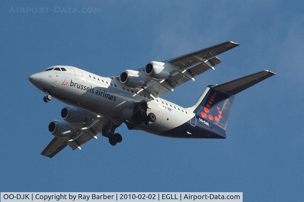 OO-DJK, 1995 British Aerospace Avro 146-RJ85 C/N E.2271, BAe 146-RJ85 [E2271] (Brussels Airlines) Home~G 02/02/2010