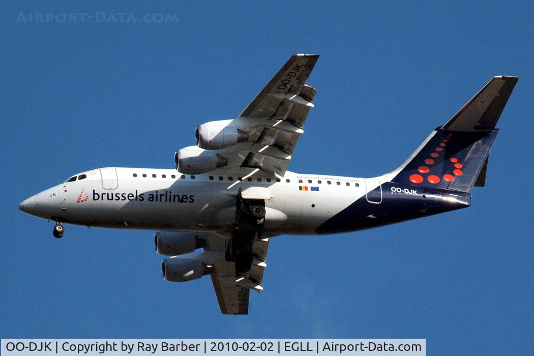 OO-DJK, 1995 British Aerospace Avro 146-RJ85 C/N E.2271, BAe 146-RJ85 [E2271] (Brussels Airlines) Home~G 02/02/2010