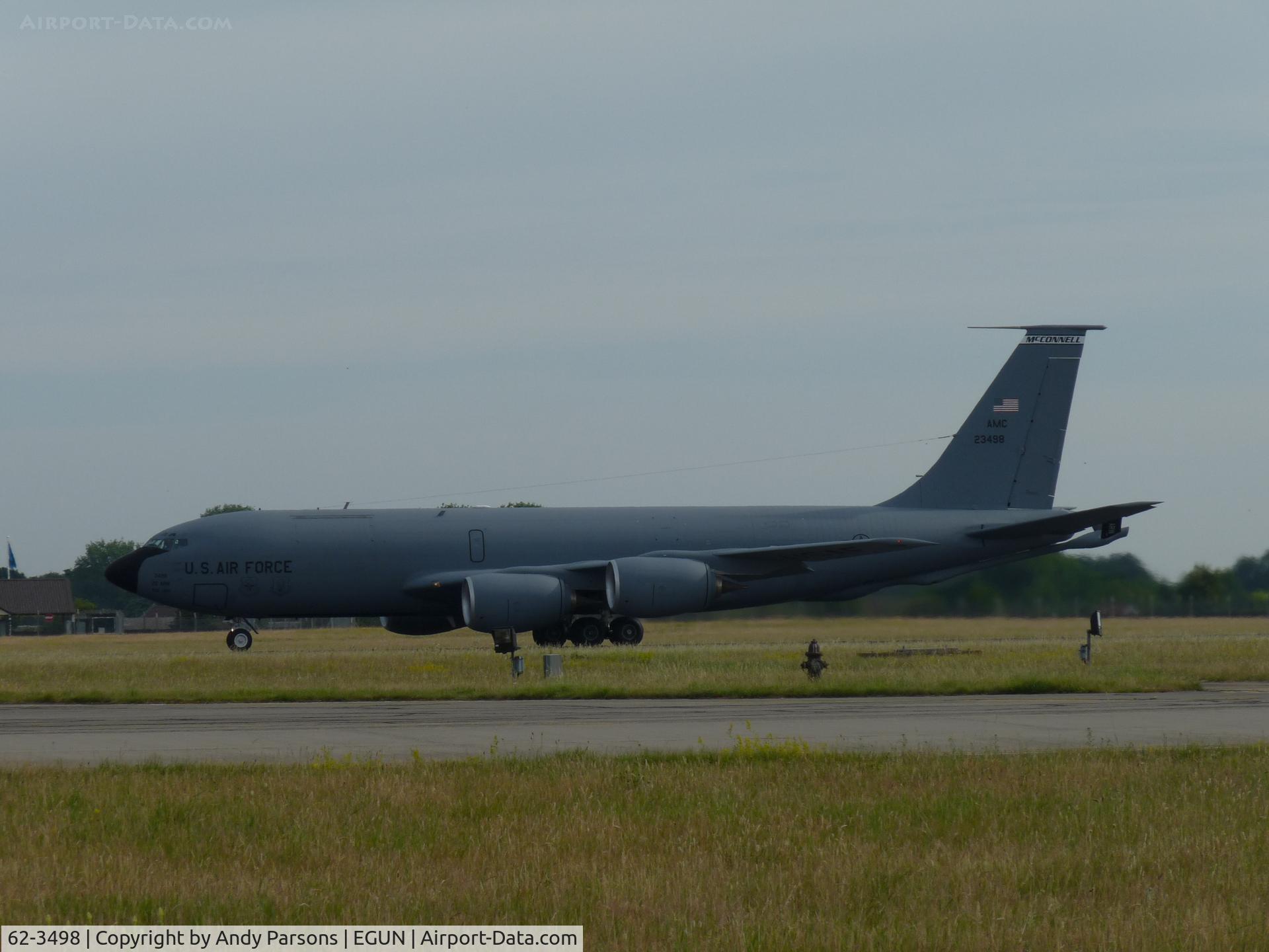 62-3498, 1963 Boeing KC-135R Stratotanker C/N 18481, 22arw tanker visiting Milldenhall