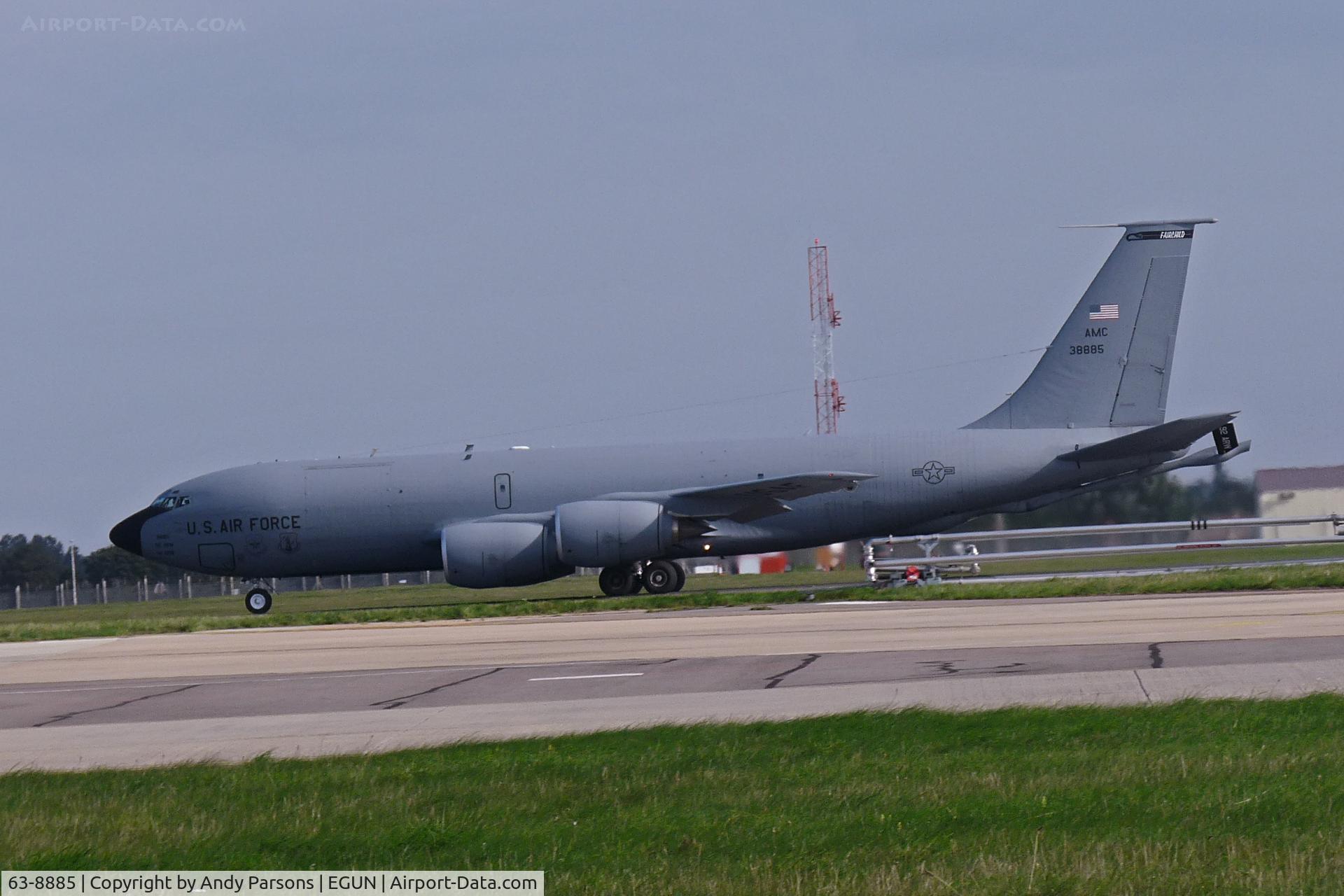 63-8885, 1963 Boeing KC-135R Stratotanker C/N 18733, Visiting Mildenhall