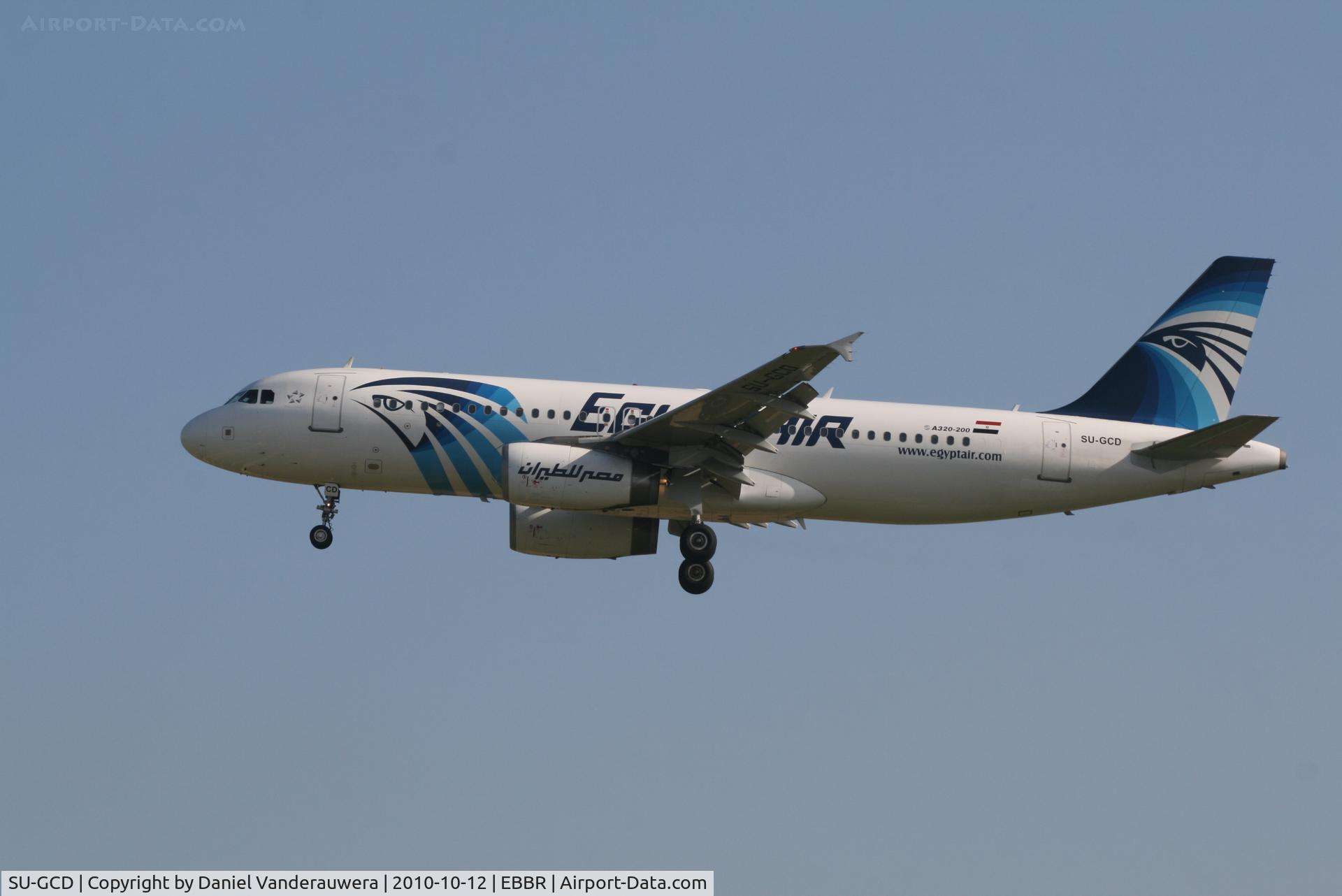 SU-GCD, 2003 Airbus A320-232 C/N 2094, Flight MS725 is descending to RWY 02