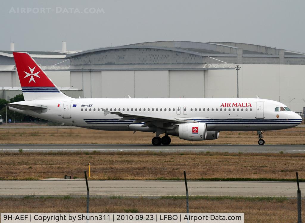 9H-AEF, 2003 Airbus A320-214 C/N 2142, Taking off rwy 14R