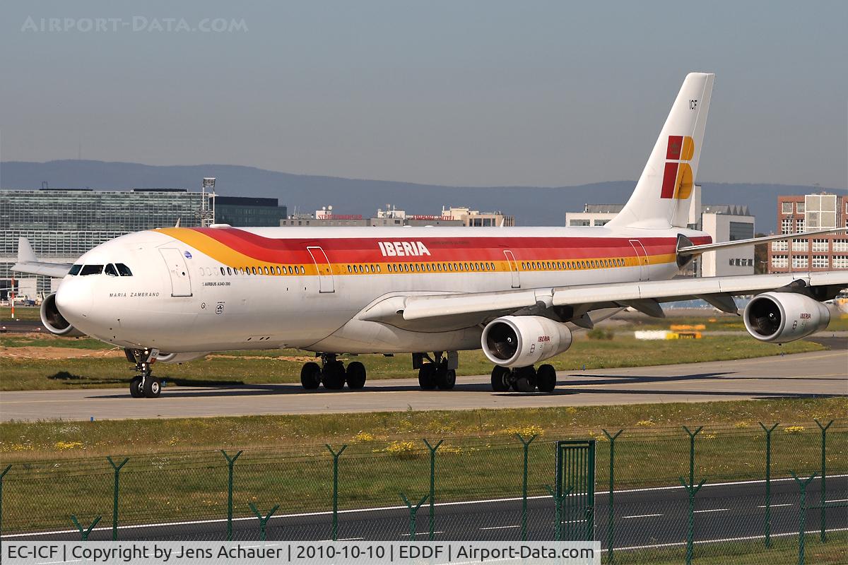 EC-ICF, 2002 Airbus A340-313 C/N 459, Taxiing to rwy 18