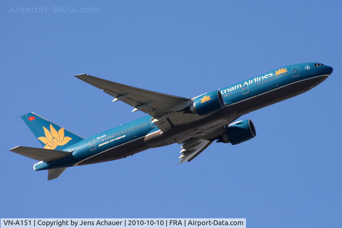 VN-A151, Boeing 777-2Q8/ER C/N 27608, Nice to see her departing FRA on rwy 07L