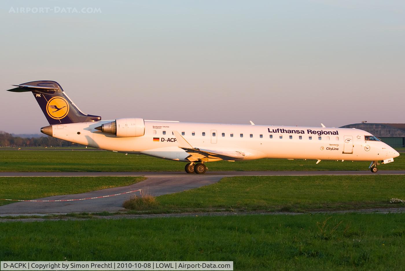 D-ACPK, 2002 Canadair CRJ-701ER (CL-600-2C10) Regional Jet C/N 10063, D-ACPK @ Linz Airport