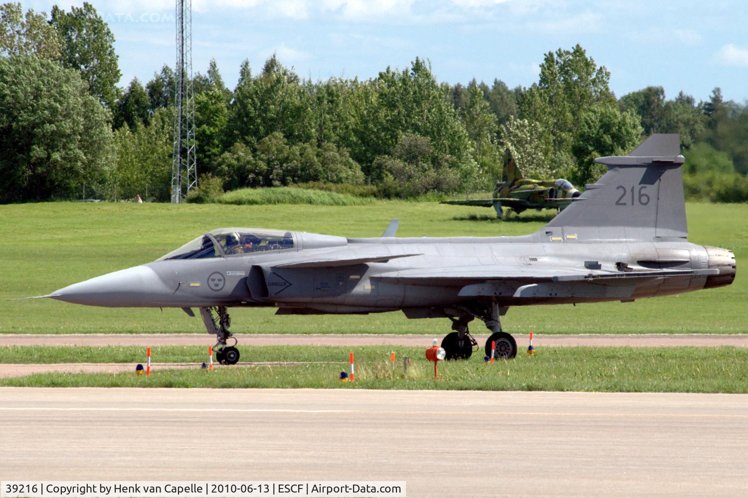 39216, Saab JAS-39C Gripen C/N 39216, JAS 39C Gripen fighter taxying at Malmen Air Base.