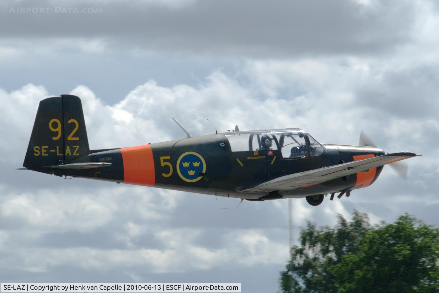 SE-LAZ, 1960 Saab 91C Safir C/N 91-407, Saab Safir taking off from Malmen Air Base, Sweden.