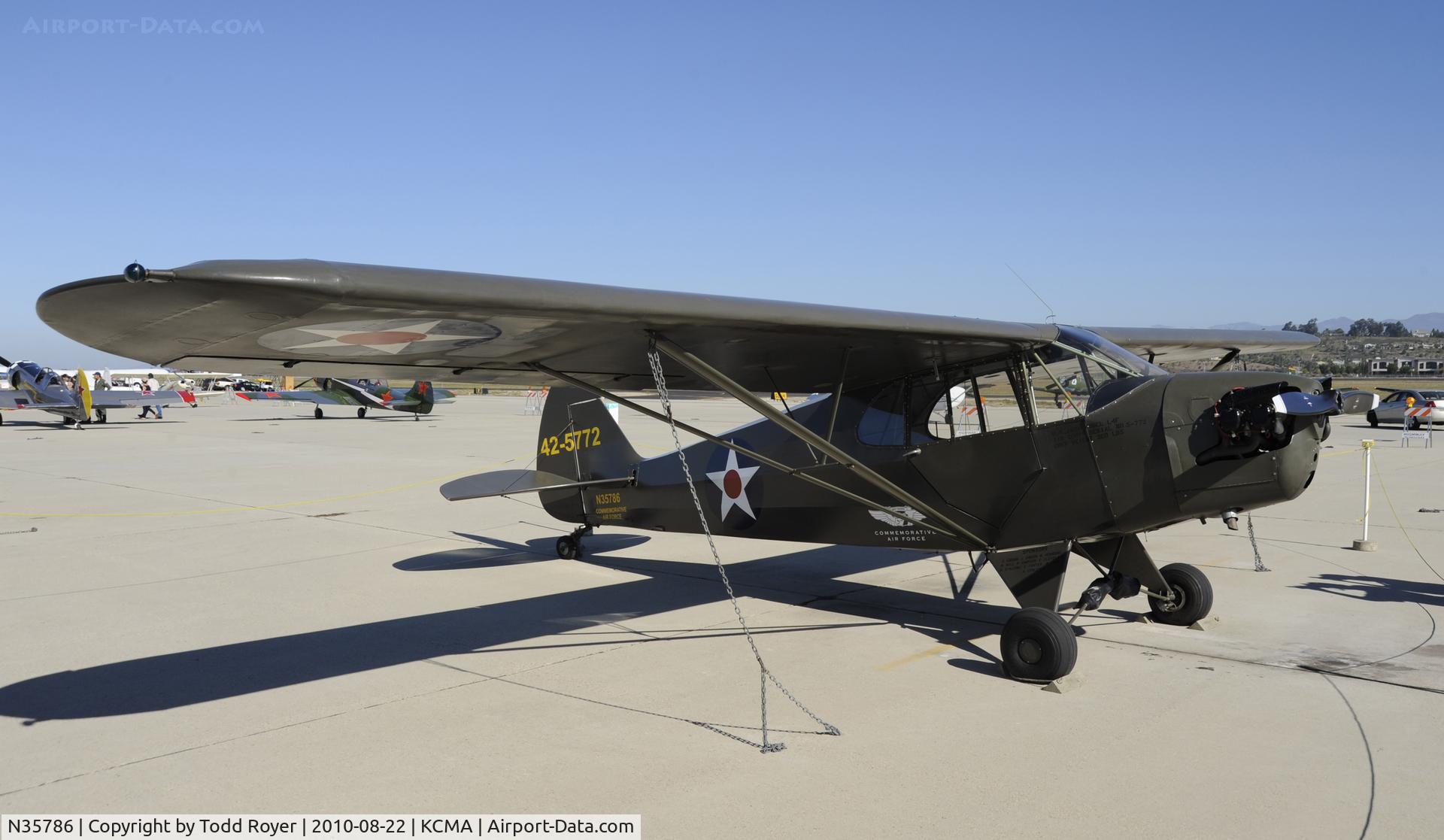 N35786, 1941 Piper J5A Cub Cruiser C/N 5-772, 2010 CAMARILLO AIRSHOW