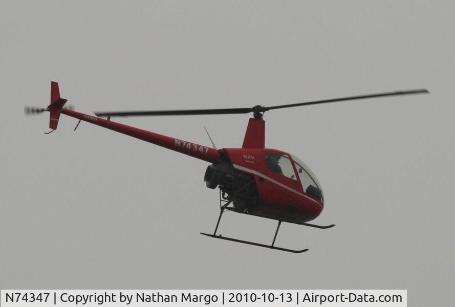 N74347, 2005 Robinson R22 Beta C/N 3759, And 3 minutes later seen flying North over Ocean Beach Pier, San Diego, California.
