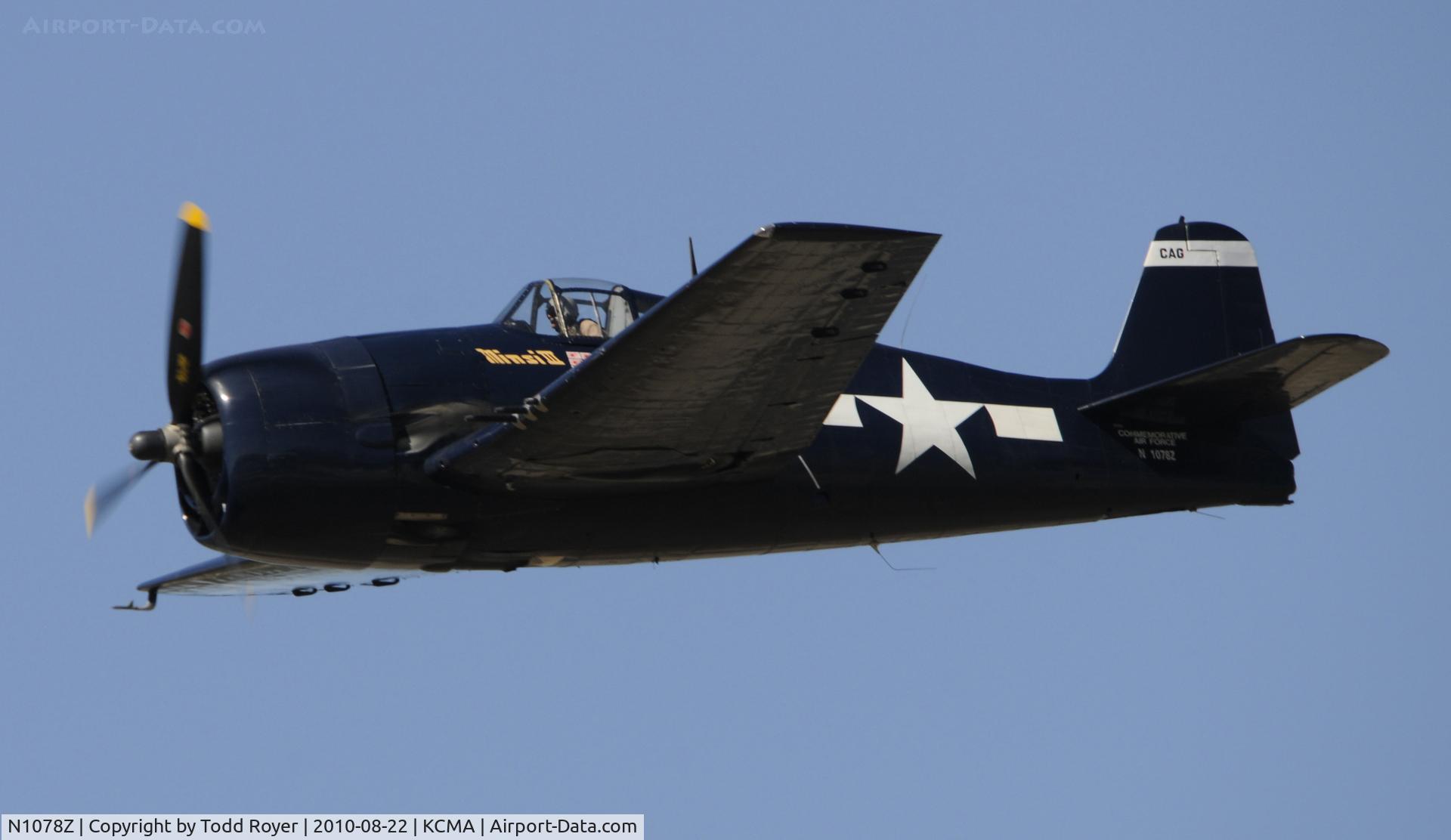N1078Z, 1963 Grumman F6F-5 Hellcat C/N 27354801-66, 2010 CAMARILLO AIRSHOW