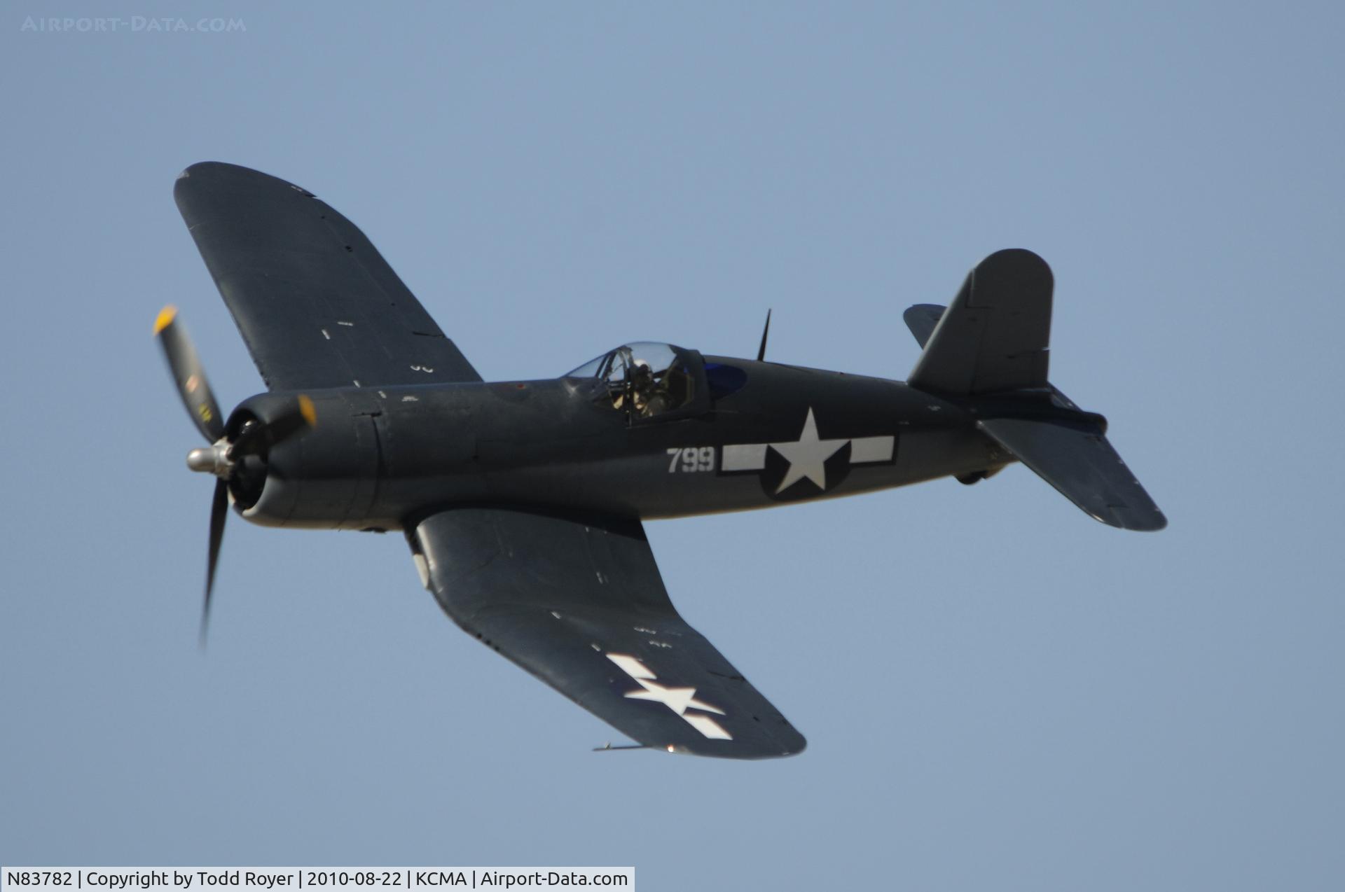 N83782, 1942 Vought F4U-1 Corsair C/N 3884 (Bu 17799), 2010 CAMARILLO AIRSHOW