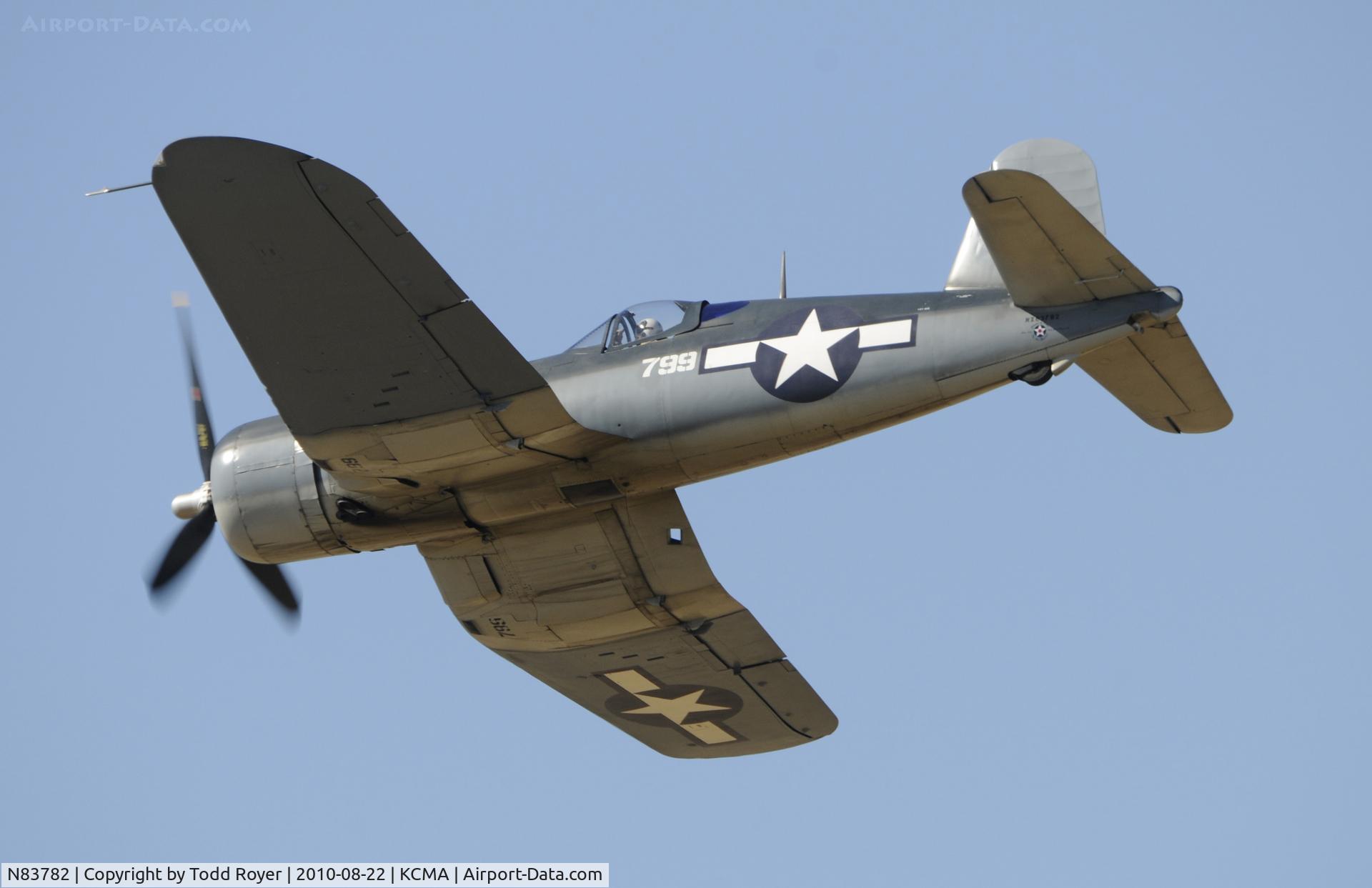 N83782, 1942 Vought F4U-1 Corsair C/N 3884 (Bu 17799), 2010 CAMARILLO AIRSHOW
