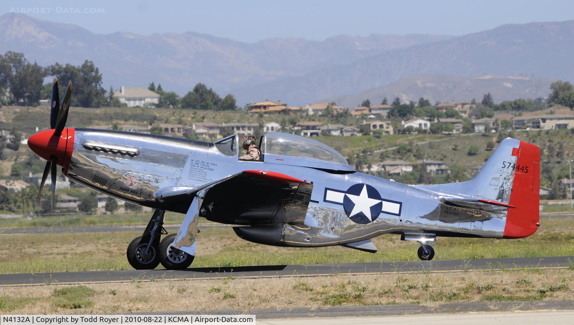 N4132A, 1944 North American P-51D Mustang C/N 122-40985, 2010 CAMARILLO AIRSHOW