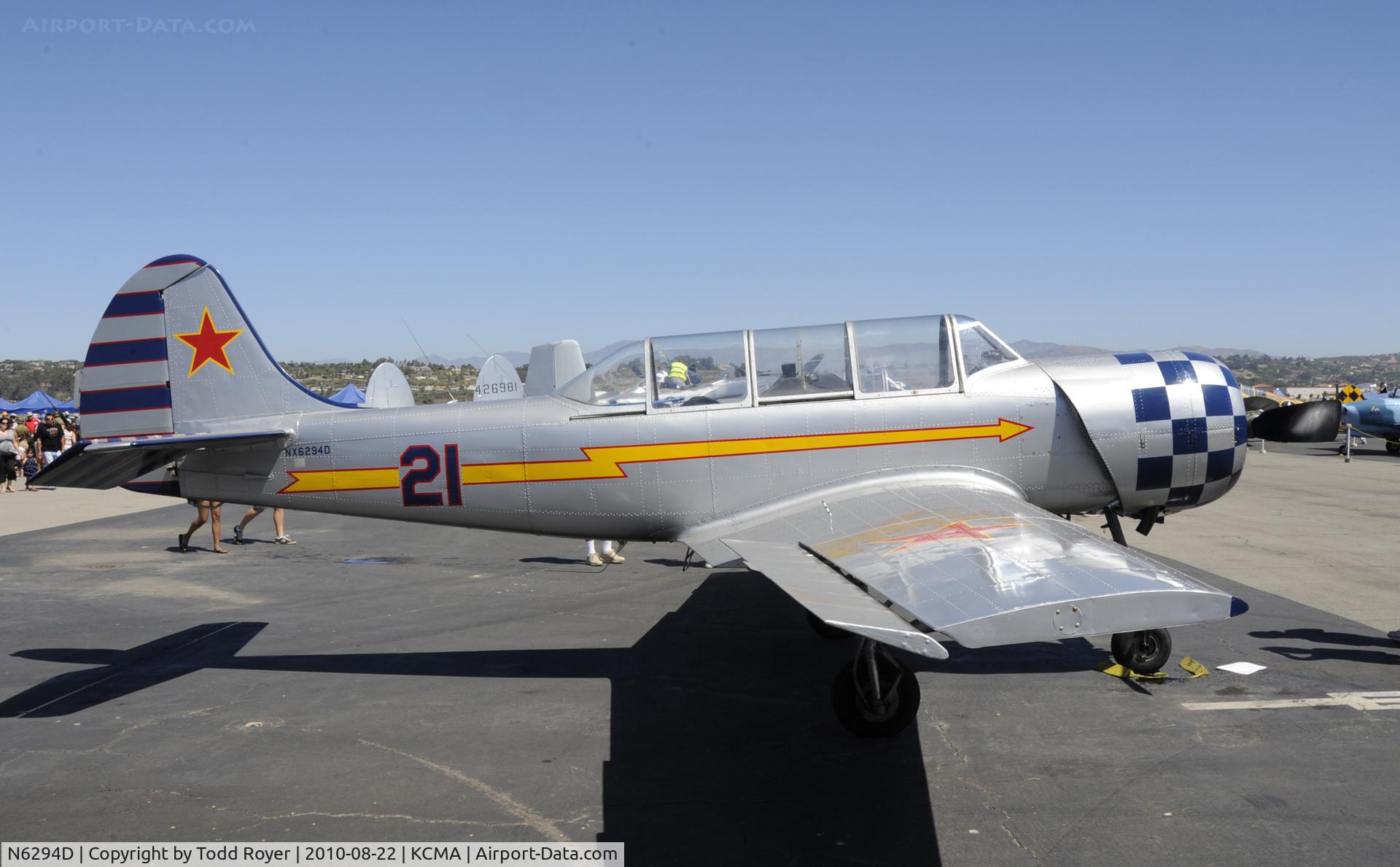 N6294D, 1983 Yakovlev Yak-52 C/N 833611, 2010 CAMARILLO AIRSHOW