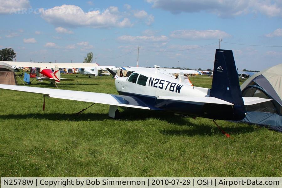N2578W, 1965 Mooney M20C Ranger C/N 3276, Airventure 2010 - Oshkosh, Wisconsin