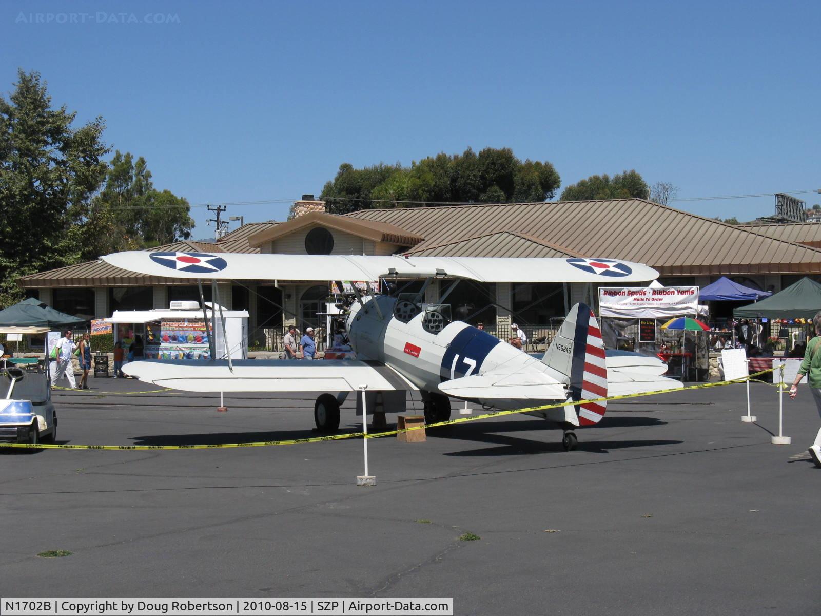 N1702B, 1942 Boeing PT-13D Kaydet (E75) C/N 75-5903, 1942 Boeing Stearman PT-13D 'Ruthies Doll', Continental W670 220 Hp