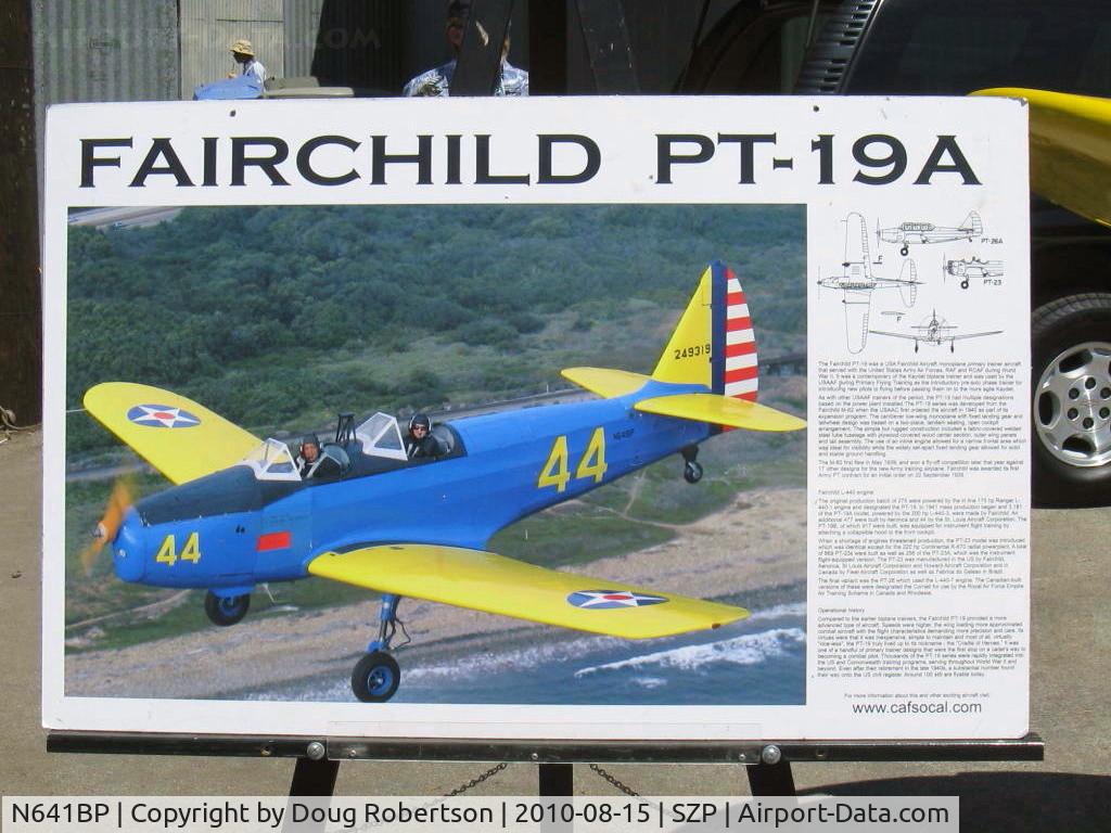 N641BP, Fairchild M-62A C/N 274HO, Fairchild M-62A CORNELL as PT-19A, Fairchild Ranger 6-440-5 200 Hp, data